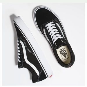 Black and White old school Vans. Like new.